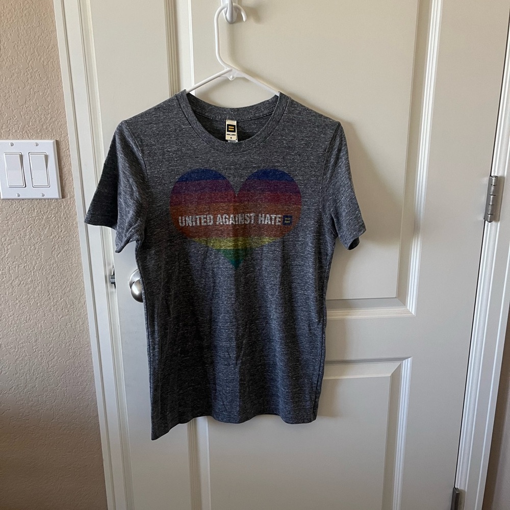 EUC HRC UNITED AGAINST HATE PRIDE SHIRT